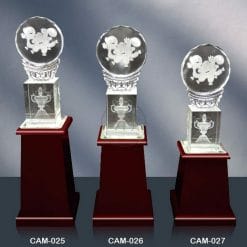 CAM-025027 水晶木質獎座設計