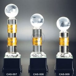 CAS-007009 水晶金屬獎座定製