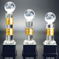 CAS-022024 水晶金屬獎座費用