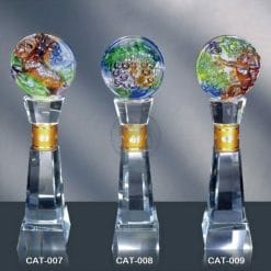 CAT-007009 水晶金屬獎座訂製