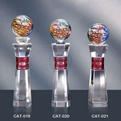 CAT-019021 水晶金屬獎座製做