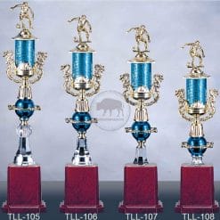 Single-Post Diamond Engraved Aluminum & Dragon Trophies 105 TLL-105108