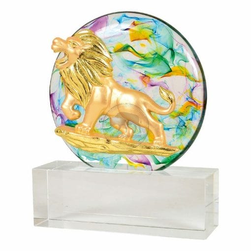 20B132-2-N Sculptures Lions Clubs International - Gold Foil
