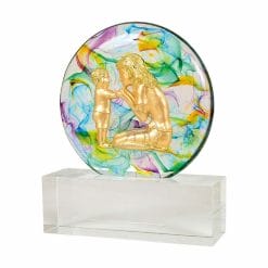 20B133-11-N 水精琉璃雕塑-母儀群倫-金箔款
