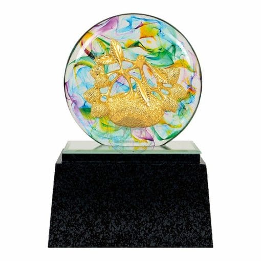 20B149-7-E 水精琉璃雕塑-大吉大利-雷雕款