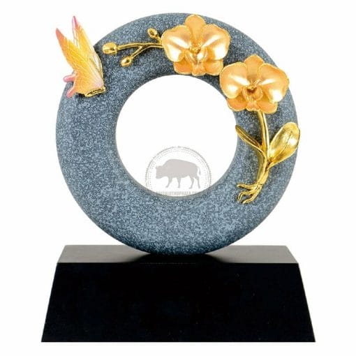 20B160-3-E Sculptures Orchid - Engraving