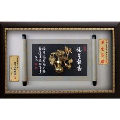 金箔雕塑獎牌-福星報喜 F4003