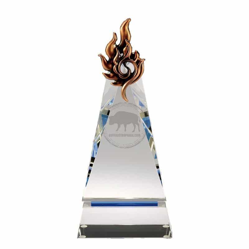 KC-09031 Crystal Plaques - Winning Flames