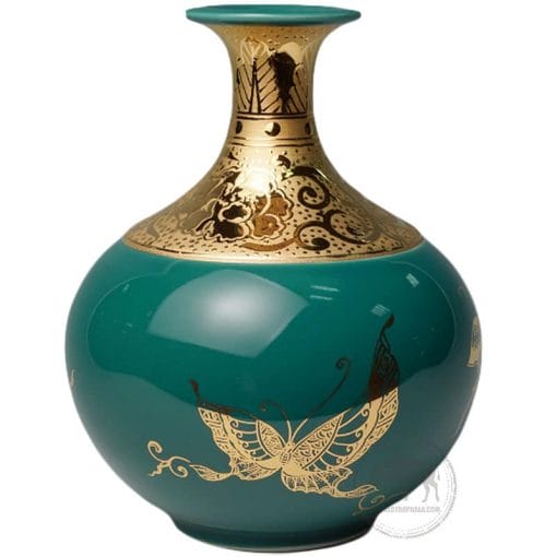 [Tai-Hwa Pottery] Vases - Gold Butterflies 0110000778