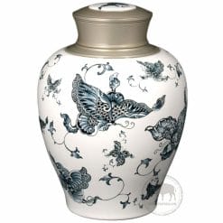 [Tai-Hwa Pottery] Tea Canisters - Blue-And-White Butterflies 0920000811