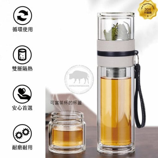 高硼矽茶水分離瓶 XY-GS08