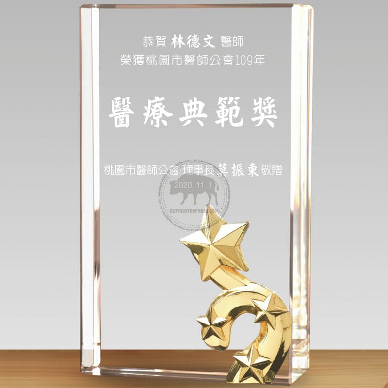 Crystal Plaques - Outstanding Contribution Award - Eternal PF-106-4