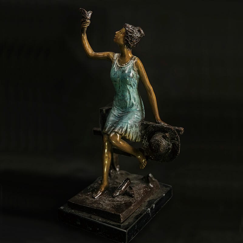 古玄社】時代 銅造栄青堂作幾何彫文／花瓶 IM1224