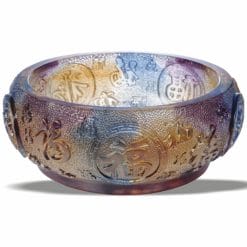 CB-A088-P Liuli Art - Treasure Bowl (Purple) (With a Crystal Base)