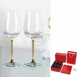 SLR-G20-Gold Drinkware - Red Wine Glass (Pure Gold Foil)