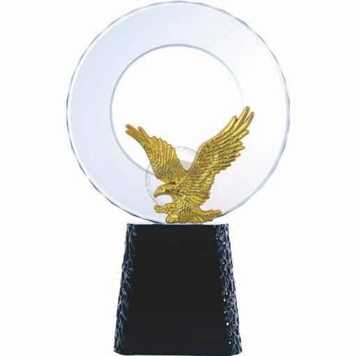 YC-M596-03 Black Crystal Awards - Street Smart + Gold Eagle