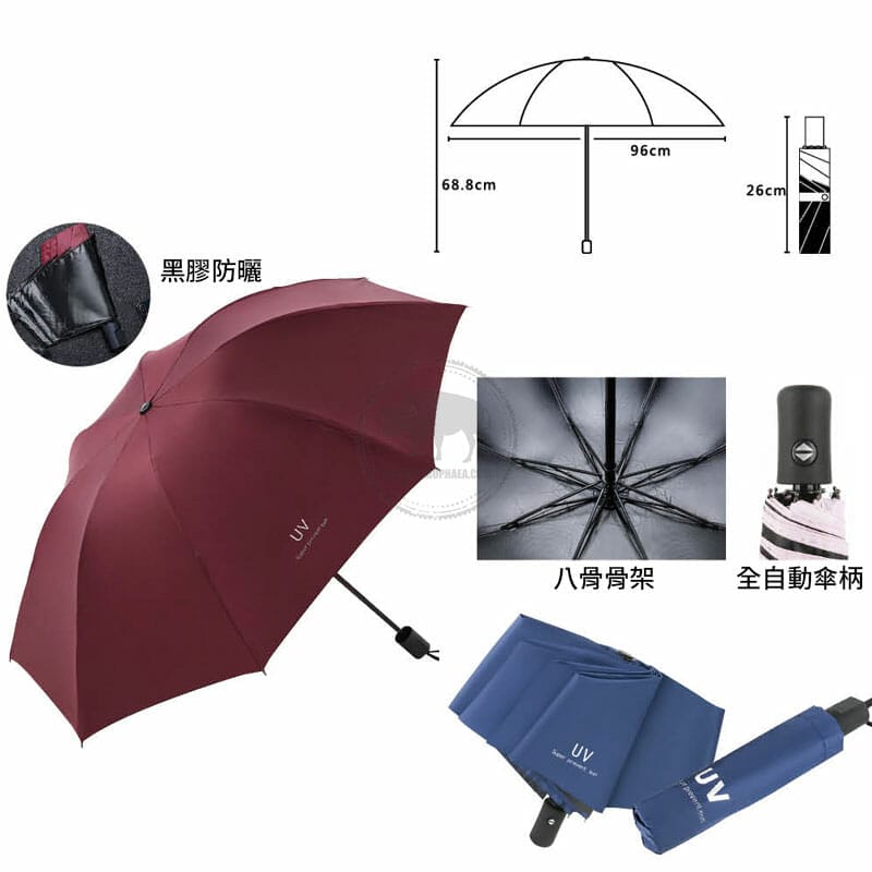 自動抗UV雨傘 XY-CE075(VS)