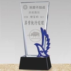 Crystal Plaques - Cultivation - Dove of Peace - Blue PF-003-45-B