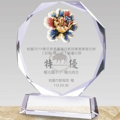 Crystal Plaques - Accommodating - Colorful Flowers PF-006-43