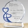 Crystal Plaques - Fellowship - Double Hearts - Blue PF-017-48-B