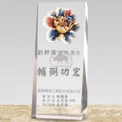 Crystal Plaques - Awesome - Colorful Flowers PF-068-43