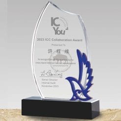 Crystal Plaques - Promotion - Dove of Peace - Blue PF-079-45-B