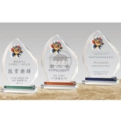 Crystal Plaques - Talent - Colorful Flowers PF-103-43