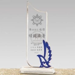 Crystal Plaques - Remarkable - Dove of Peace - Blue PF-109-45-B