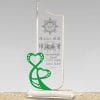 Crystal Plaques - Remarkable - Double Hearts - Green PF-109-48-G