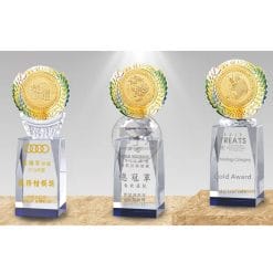 Crystal Awards - Unbeatable - Logo (Gold Foil) - Blue PI-083-0406