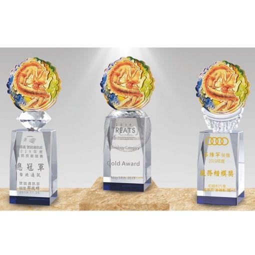 Crystal Awards - Unbeatable - Dragon - Blue PI-100-0406