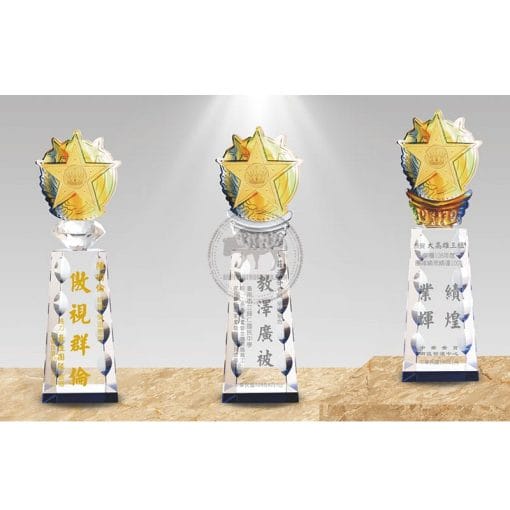 Crystal Awards - Educationist - Shining Star (Gold Foil) PI-117-0103