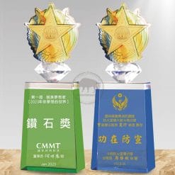 Crystal Awards - Retirement - Shining Star (Gold Foil) PI-119-0102